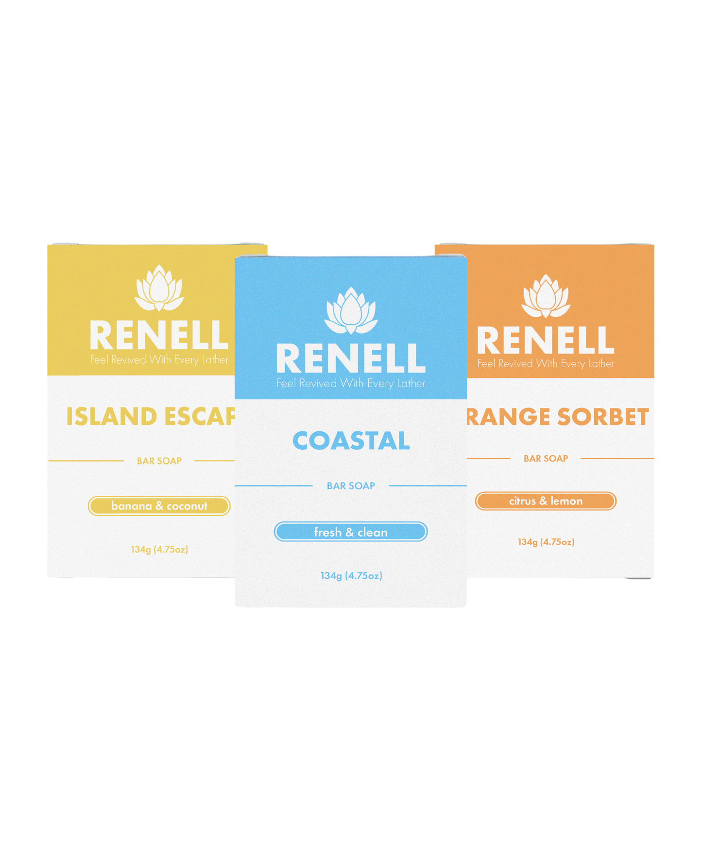 Tropical Set - Coastal, Island Escape, & Orange Sorbet Bar Soap